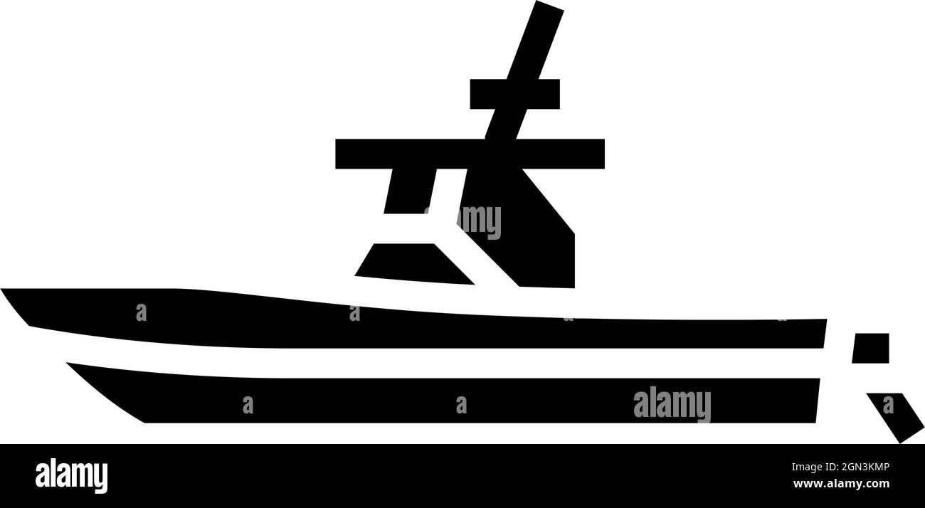 center console boat glyph icon vector illustration Stock Vector Image