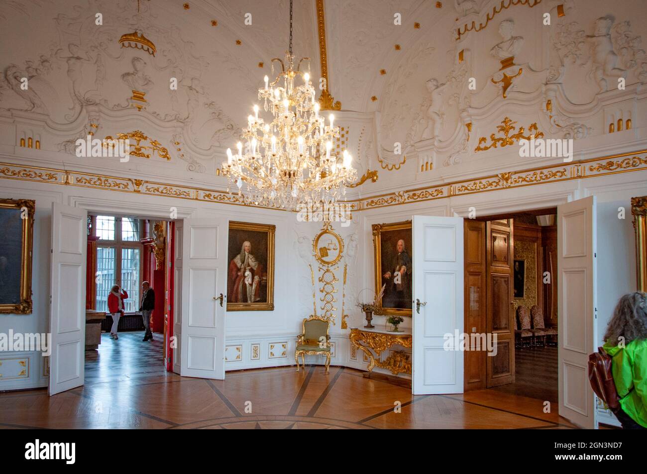 AACHEN, GERMANY. OCTOBER 04, 2020. The Town Hall White Hall Interior view Stock Photo