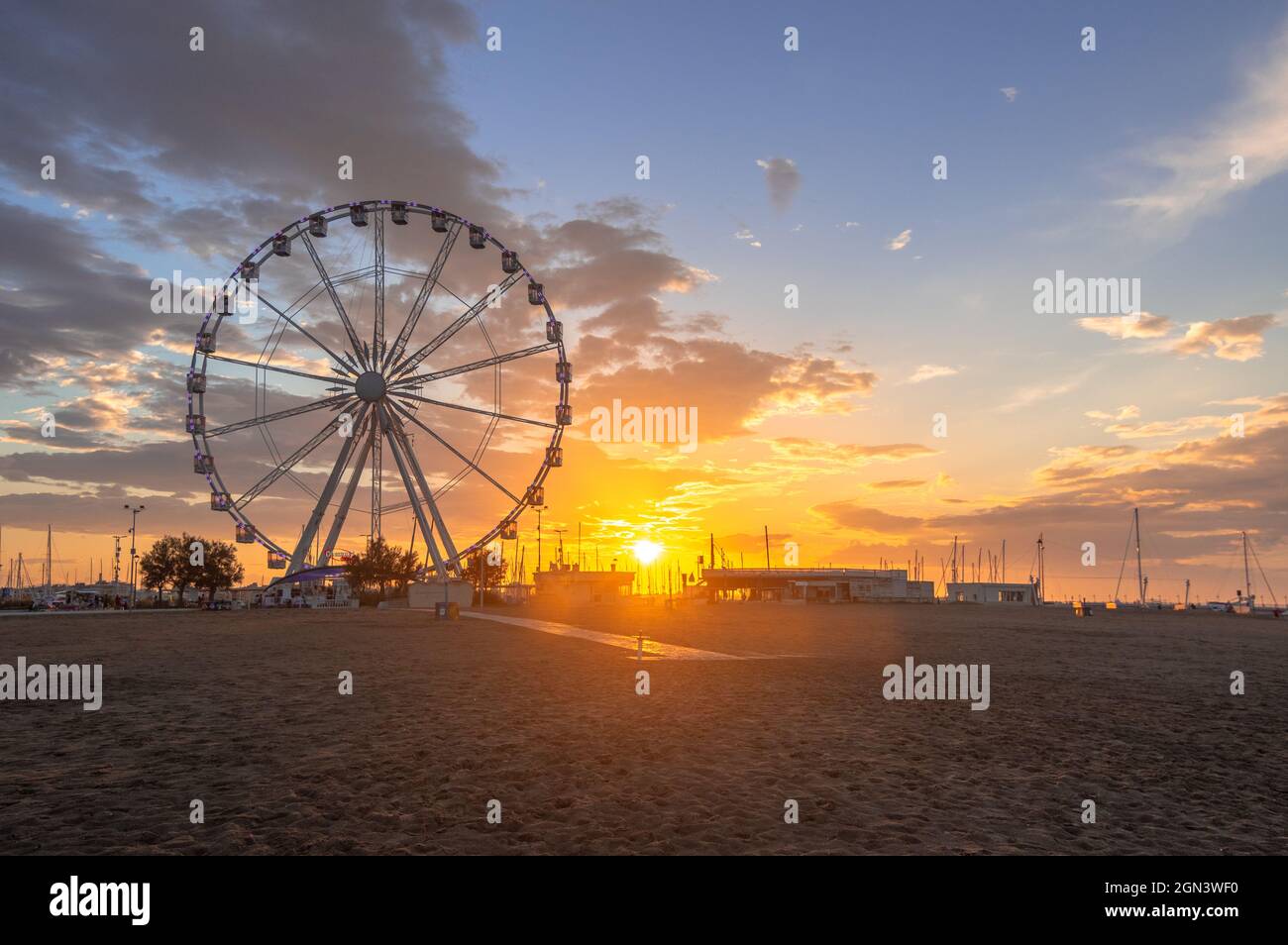 Skyline Rimini Rimini beach hi-res stock photography and images - Alamy