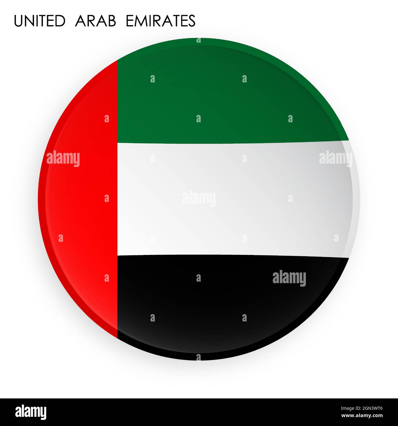 Uae flag on flagpole Stock Vector Images - Alamy