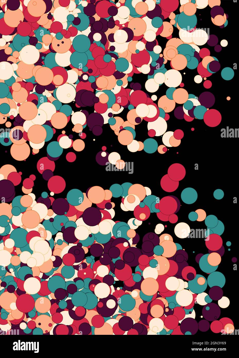 Colorful Universe Distribution Computational Generative Art background illustration Stock Vector