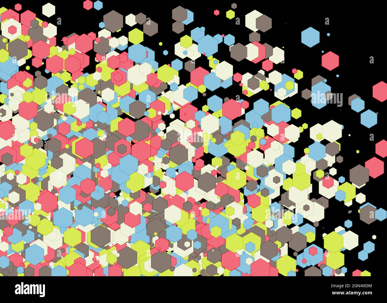 Colorful Universe Distribution Computational Generative Art background illustration Stock Vector
