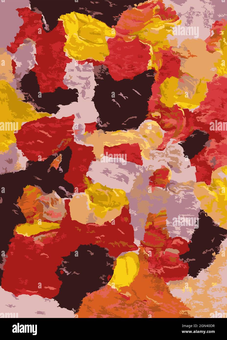 Modern Abstract Artwork - Illustration - Expressive Painting Style ...