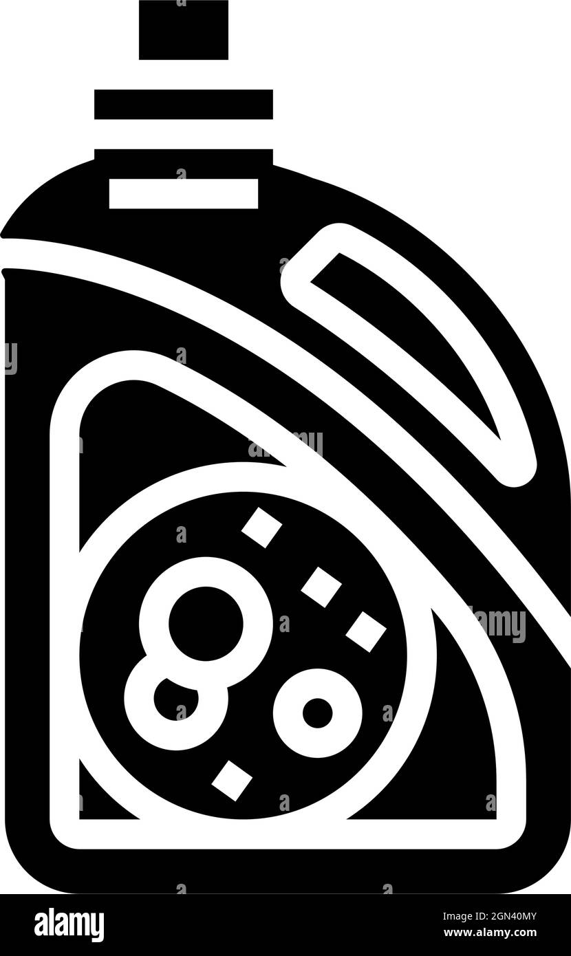 enzyme powder glyph icon vector illustration Stock Vector