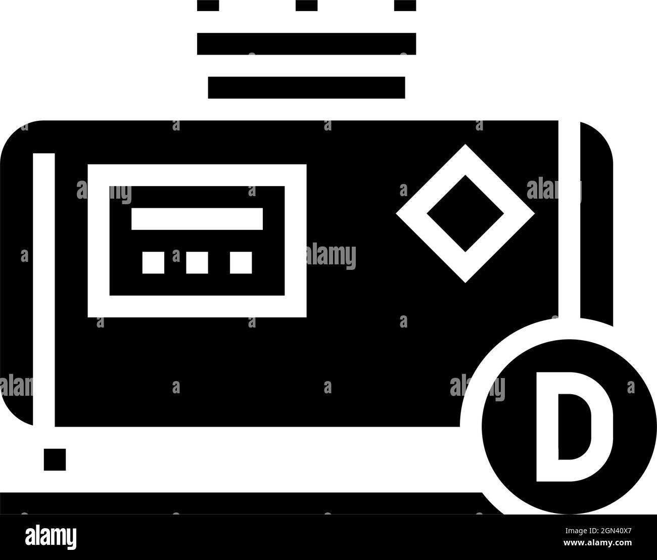 diesel gas station glyph icon vector illustration Stock Vector Image ...