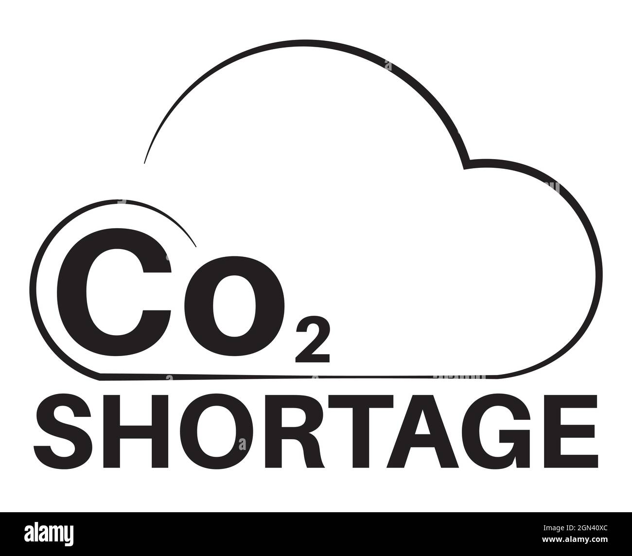CO2 Gas Shortage vector illustration on a white background Stock Vector