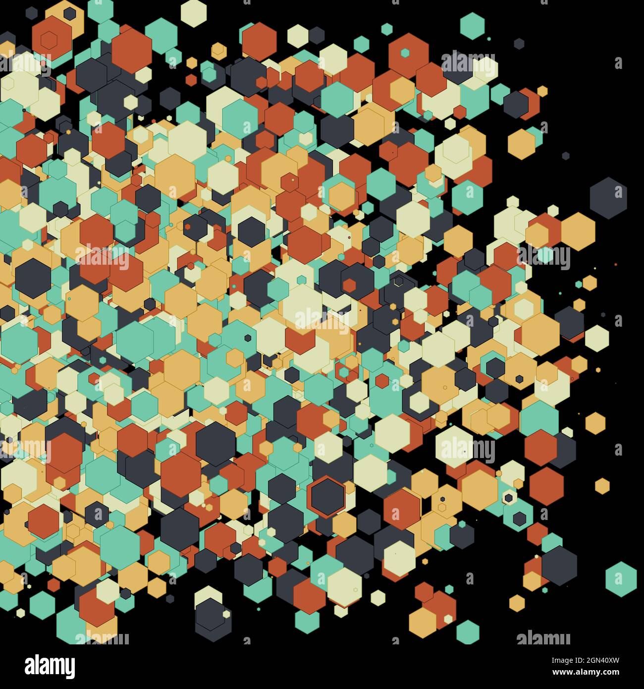 Colorful Universe Distribution Computational Generative Art background illustration Stock Vector