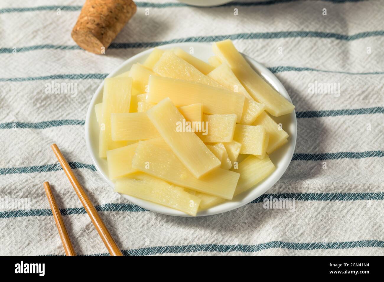 Healthy Canned Bamboo Shoots in a Bowl Stock Photo Alamy