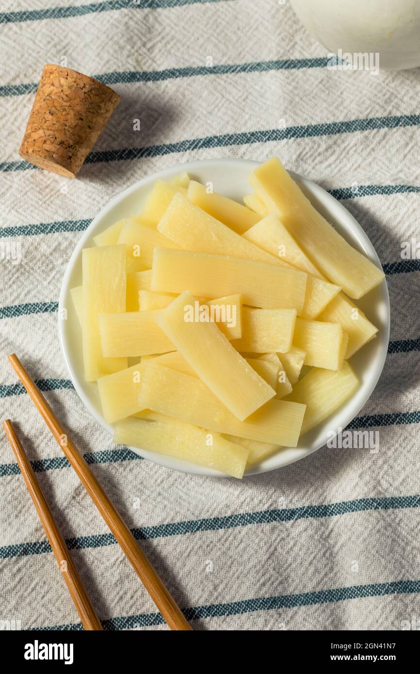 Healthy Canned Bamboo Shoots in a Bowl Stock Photo Alamy