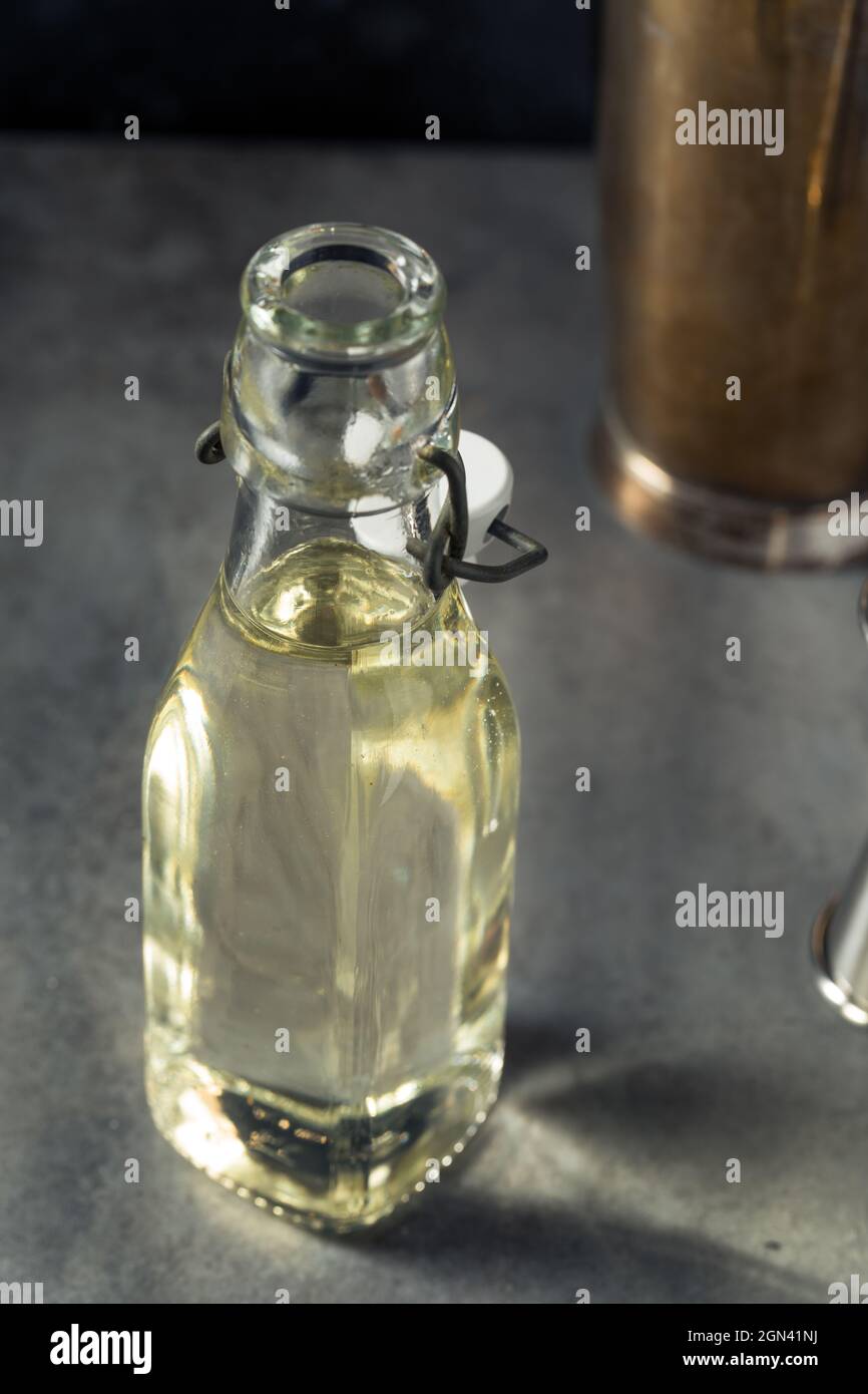 Homemade Sugar Simple Syrup in a Bottle Stock Photo Alamy