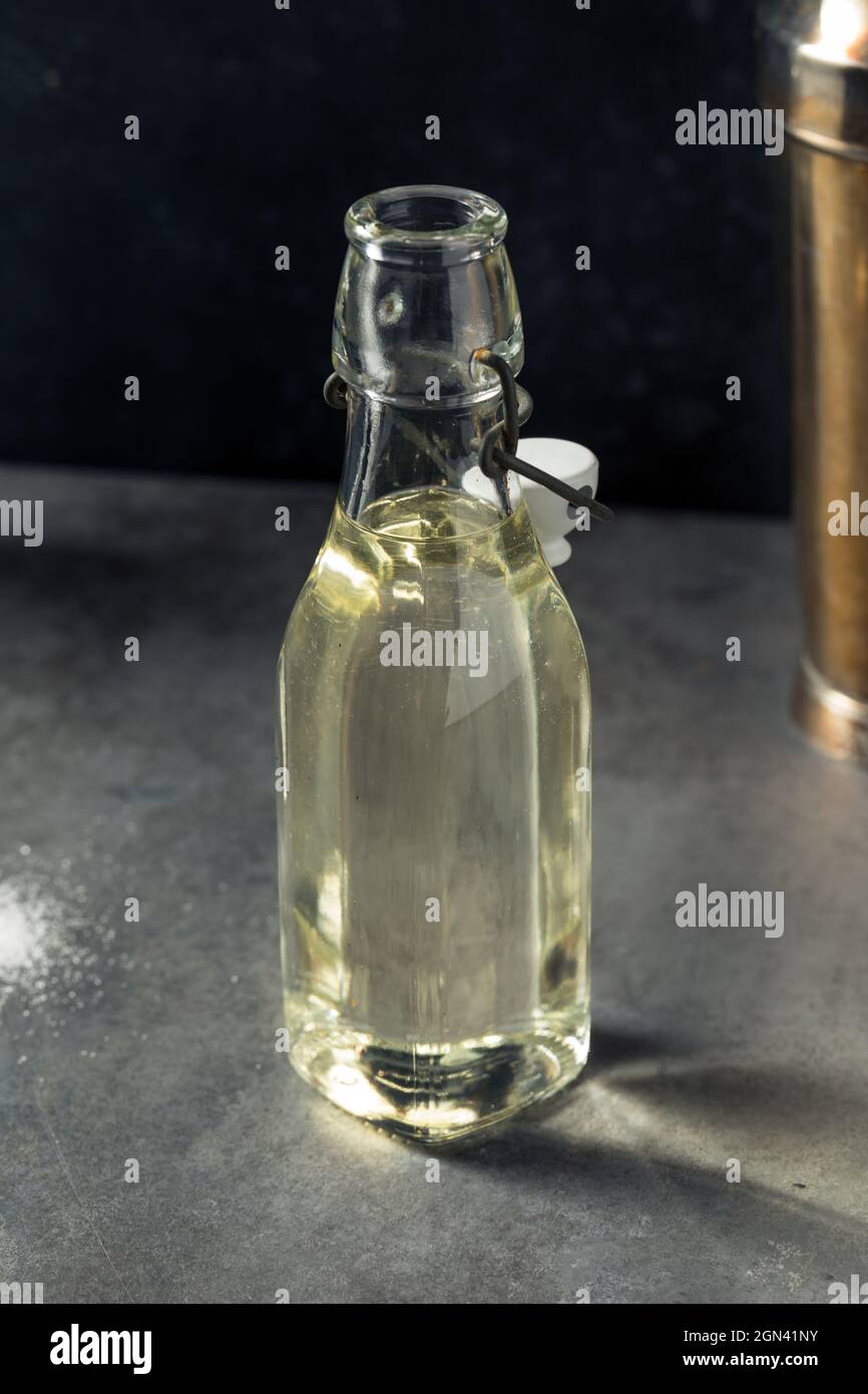 Homemade Sugar Simple Syrup in a Bottle Stock Photo Alamy