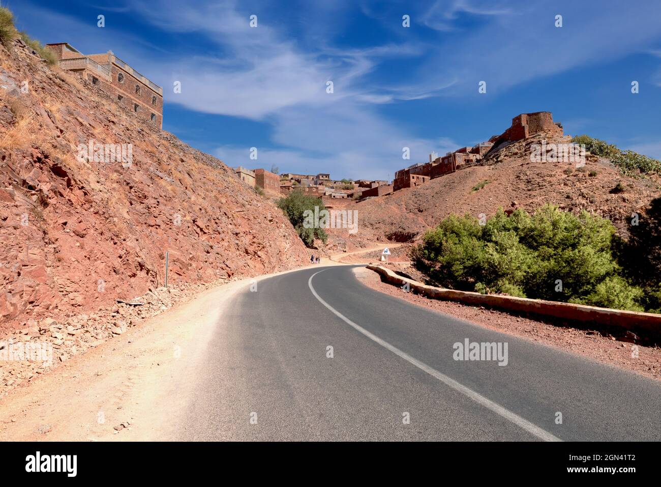 Canyon road from Agadir town towards Esaouira city in Morocco, Africa Stock Photo