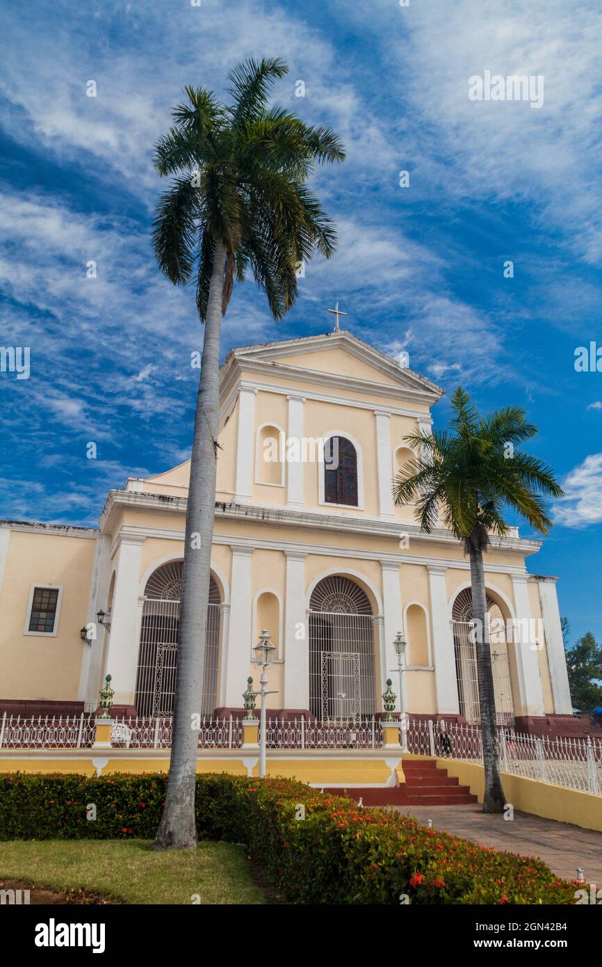 Iglesia Parroquial de la Santisima Trinidad church in Trinidad, Cuba. Stock Photo