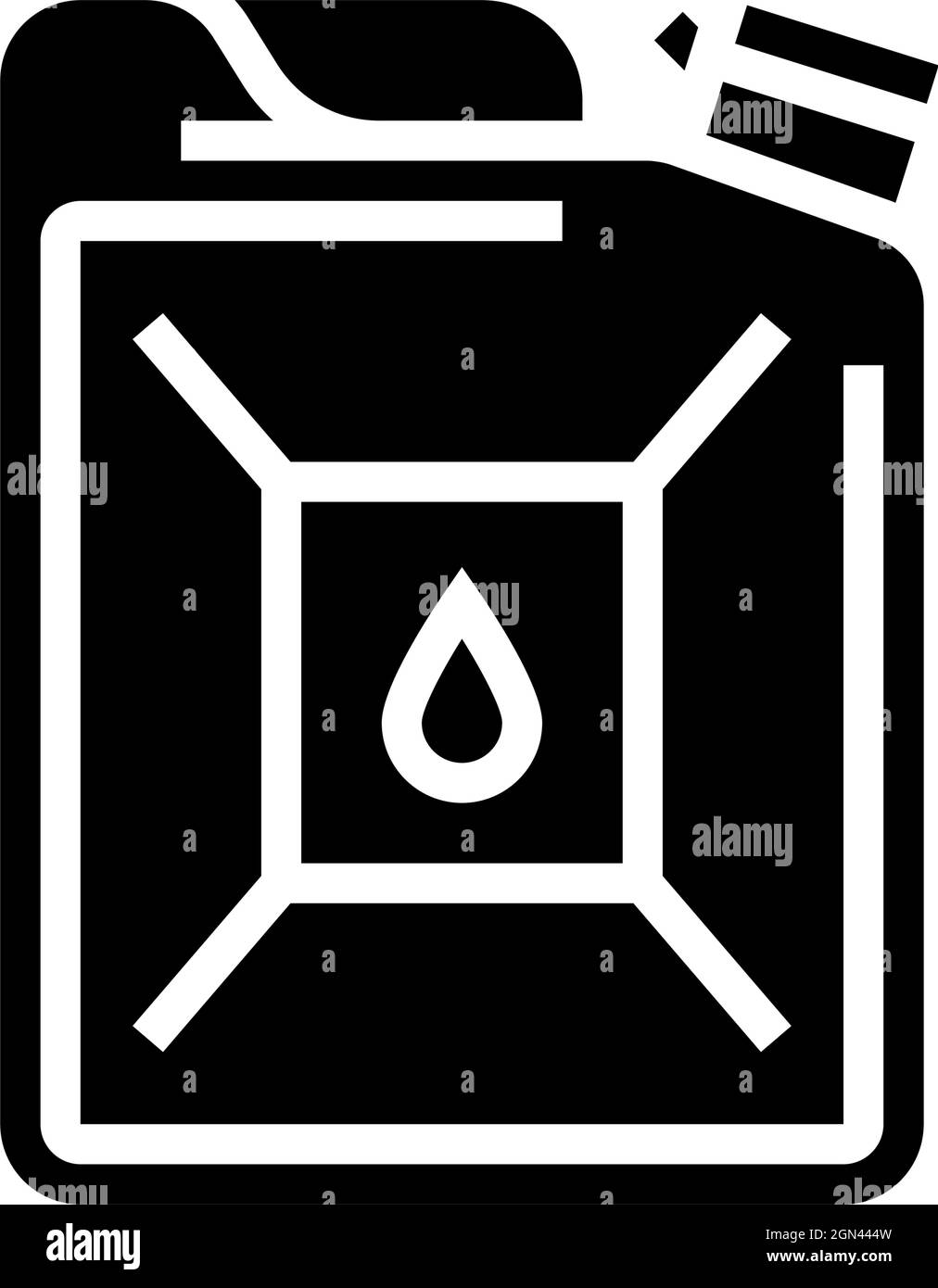 bio-diesel gas station glyph icon vector illustration Stock Vector ...