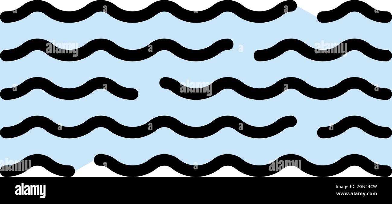 Big water flood icon. Outline big water flood vector icon color flat ...