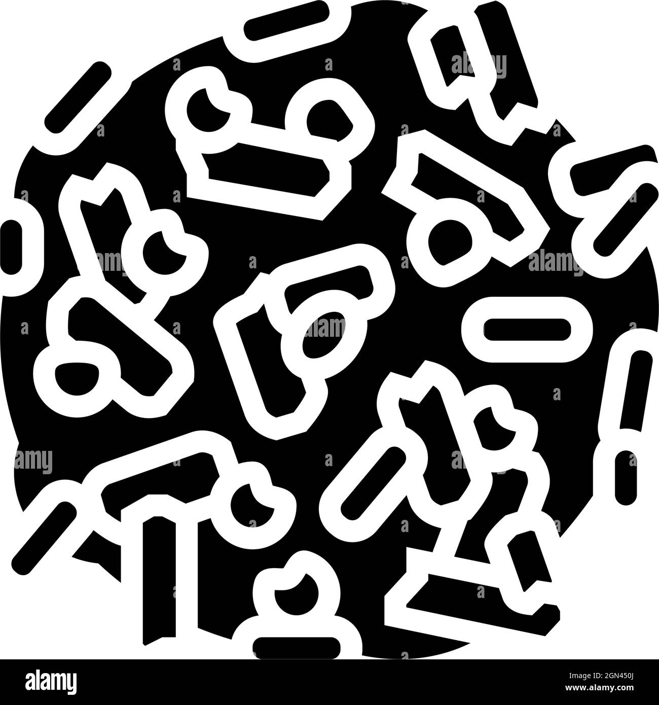 wood pellets glyph icon vector illustration Stock Vector