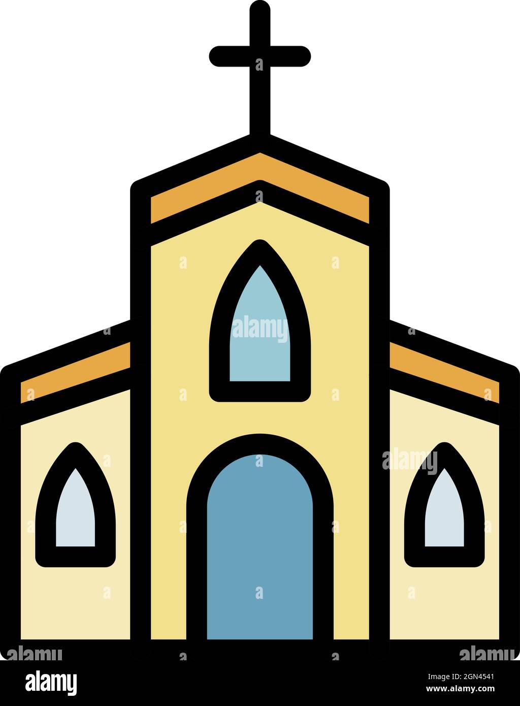 Church Drawing Easy With Color
