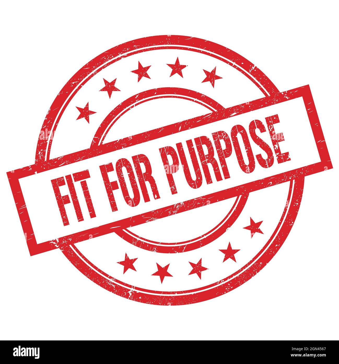 FIT FOR PURPOSE text written on red round vintage rubber stamp Stock Photo Alamy