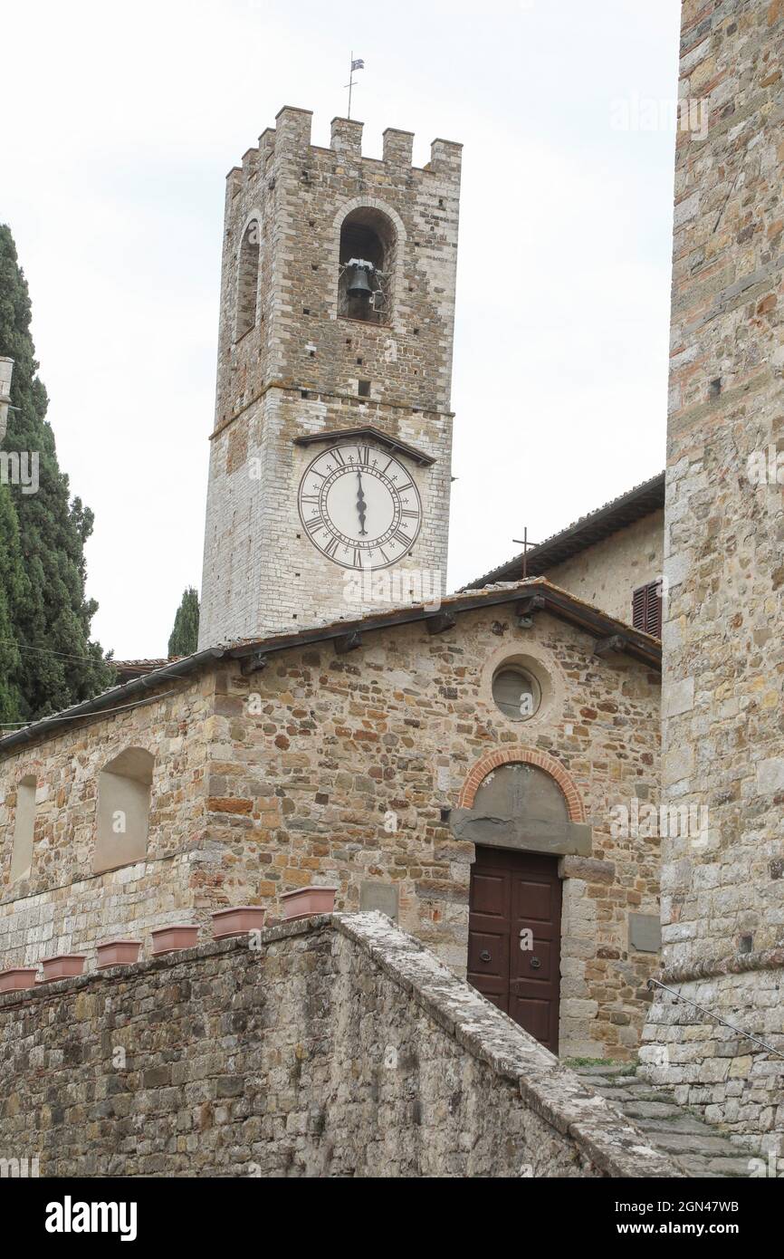 THE MONASTERY OF SAN MICHELE AT PASSIGNANO,TUSCANY,ITALY Stock Photo