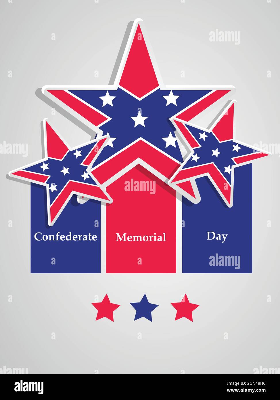 Confederate Memorial Day Stock Vector