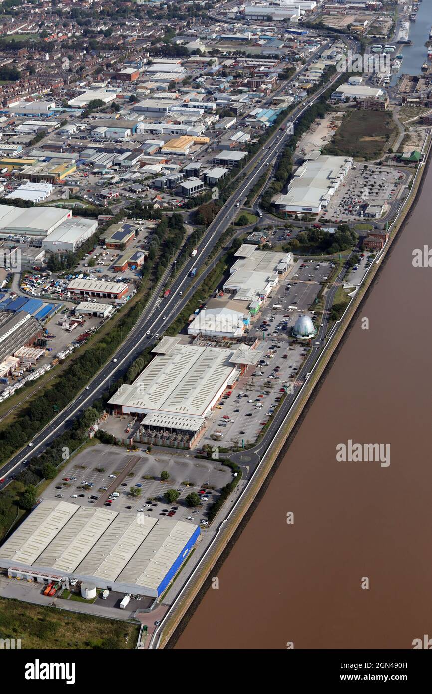 aerial view of Saint Andrews Quay, Hull, East Yorkshire Stock Photo Alamy