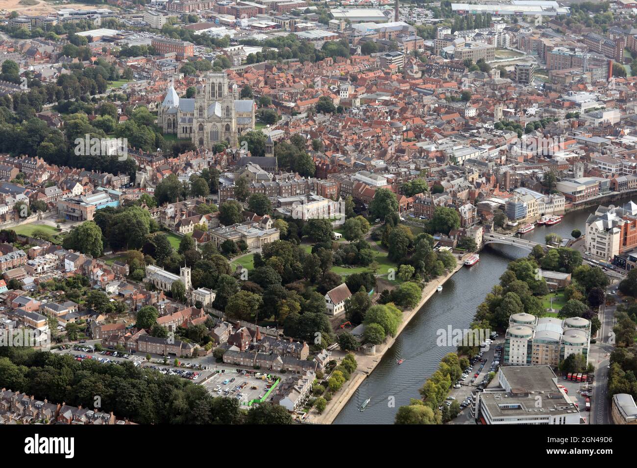 aerial view of York city centre Stock Photo