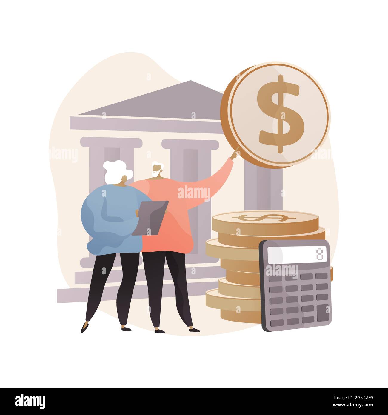 Pension scheme abstract concept vector illustration Stock Vector Image