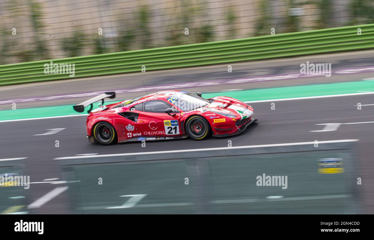 Vallelunga, italy september 19th 2021 Aci racing weekend. Ferrari 488 ...