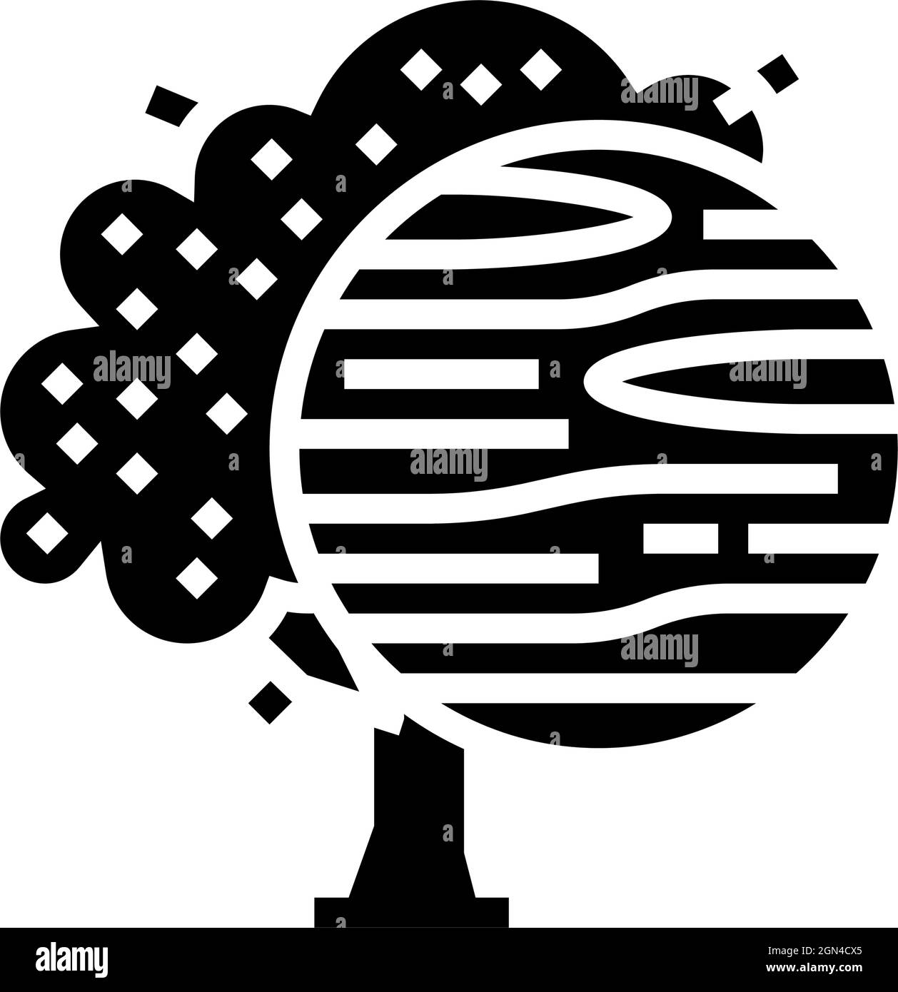 cherry wood glyph icon vector illustration Stock Vector Image & Art - Alamy