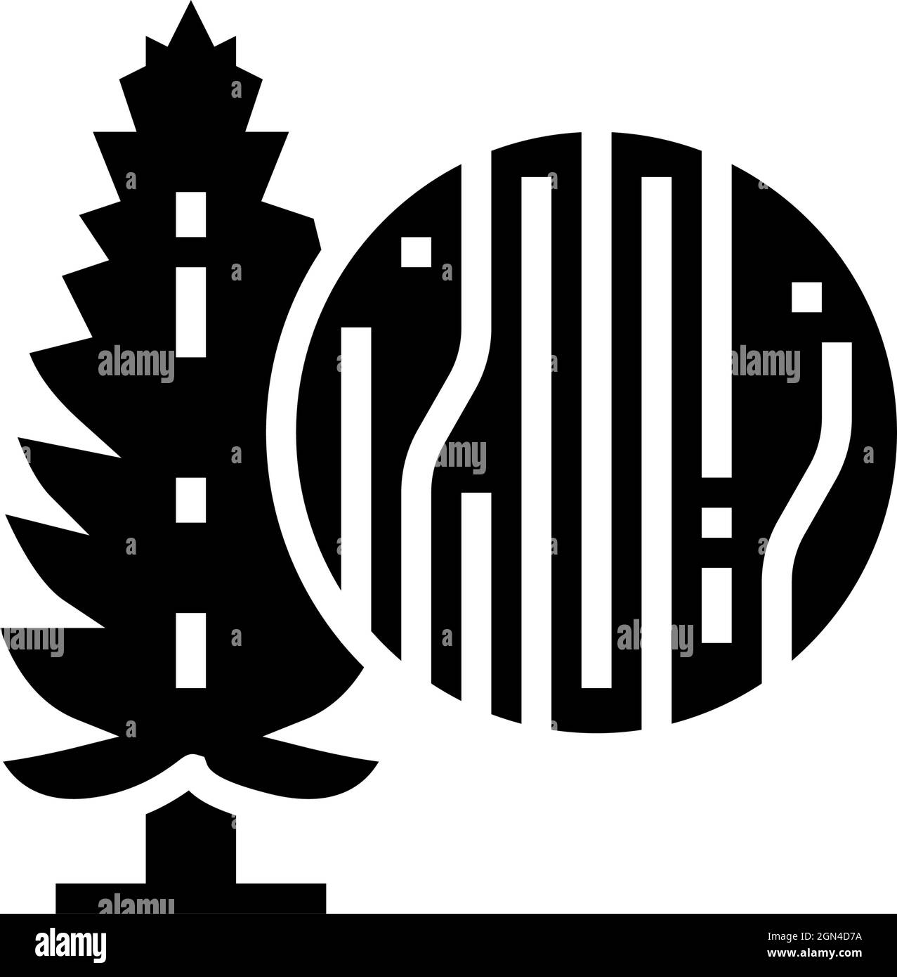 pine wood glyph icon vector illustration Stock Vector Image & Art - Alamy