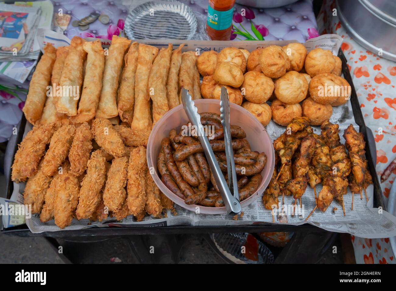 Kolkata, West Bengal, India 16th December 2018 Fried pork, chicken