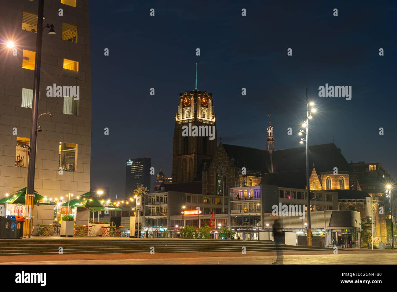 Rotterdam Netherlands August 23 2017;Magnificent clock tower building
