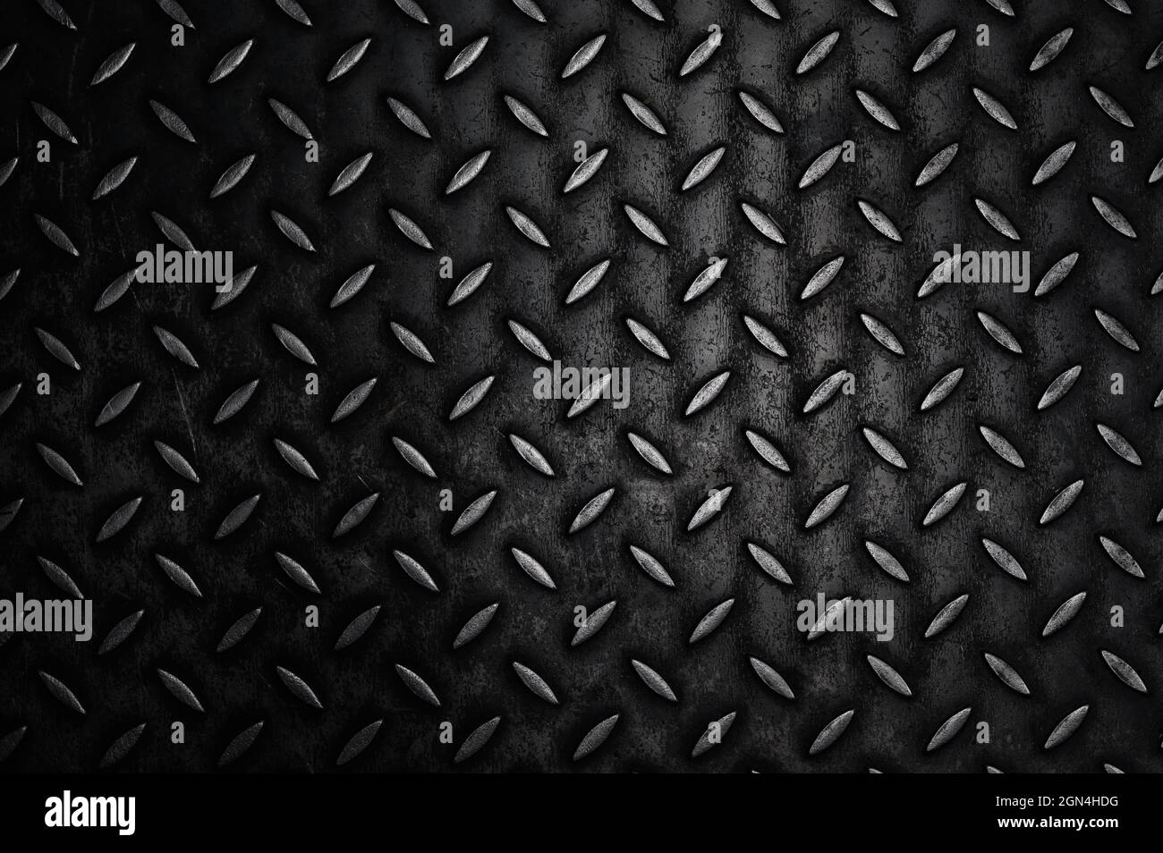 Old grunge checkered steel plates background. Metal  Stock Photo