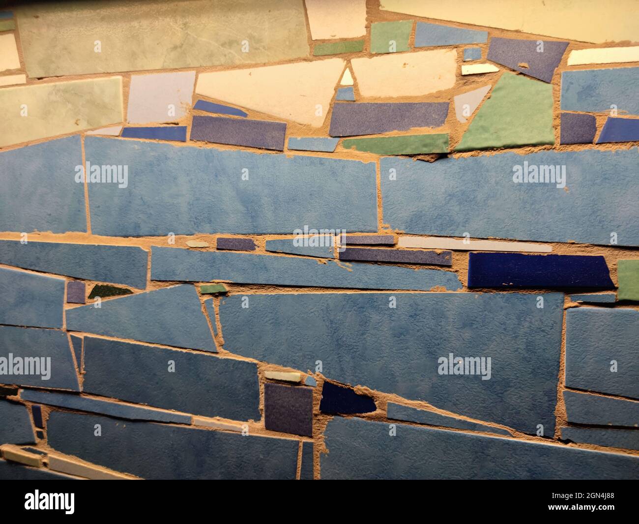 ceramic tile wall detail mosaic Stock Photo Alamy