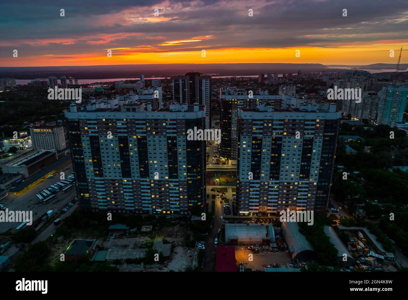Aerial city view Stock Photo - Alamy
