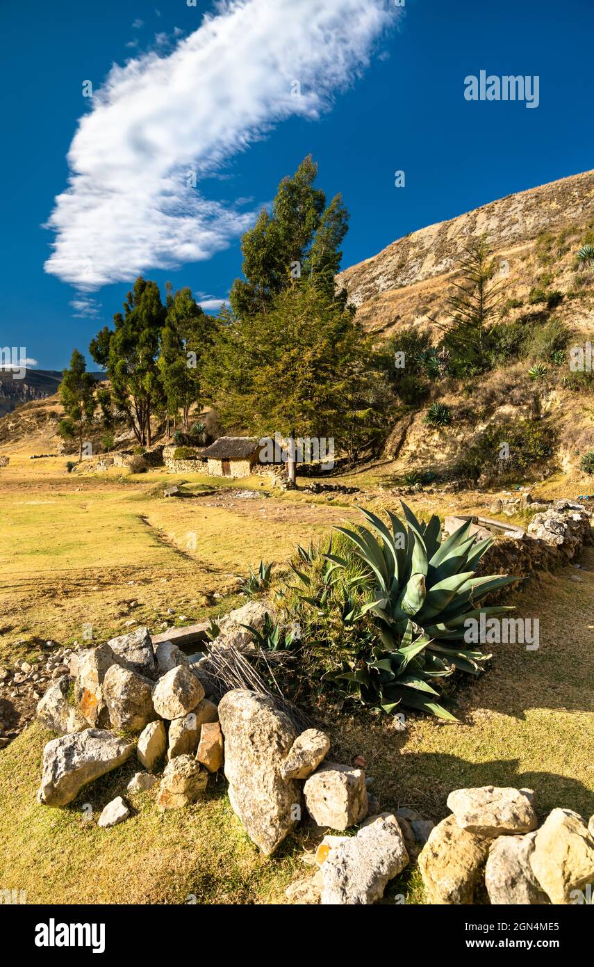 Antacocha, typical Peruvian village in the Andes Stock Photo