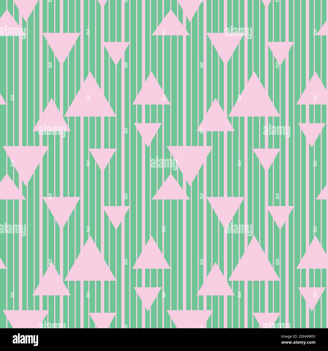 Triangles and stripes vector seamless pattern for wallpaper, textile , surface, fashion , background, tile, stationary, home décor, furnishing etc. Stock Vector