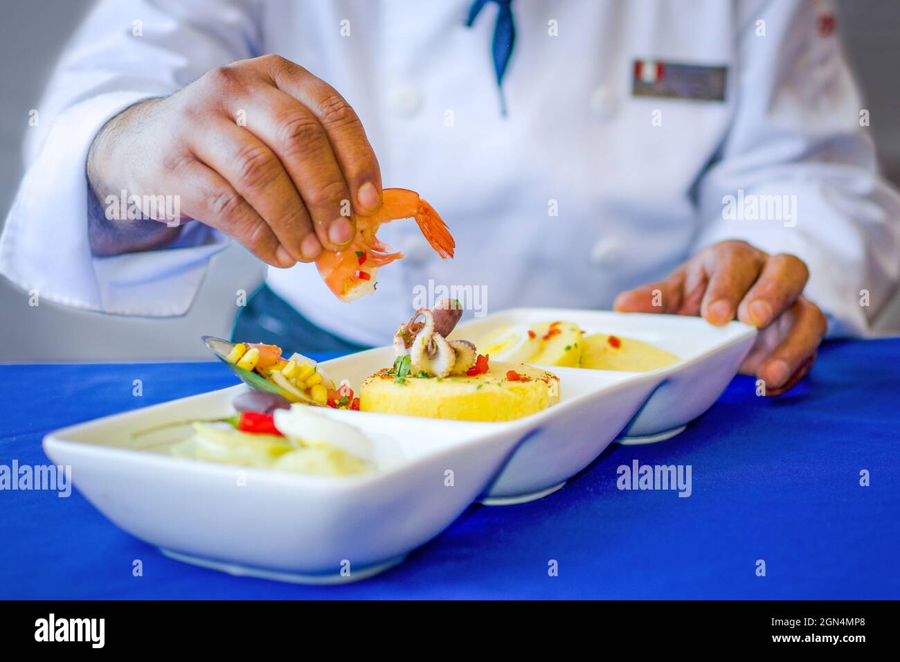 Chef Of A Peruvian Restaurant Stock Photo