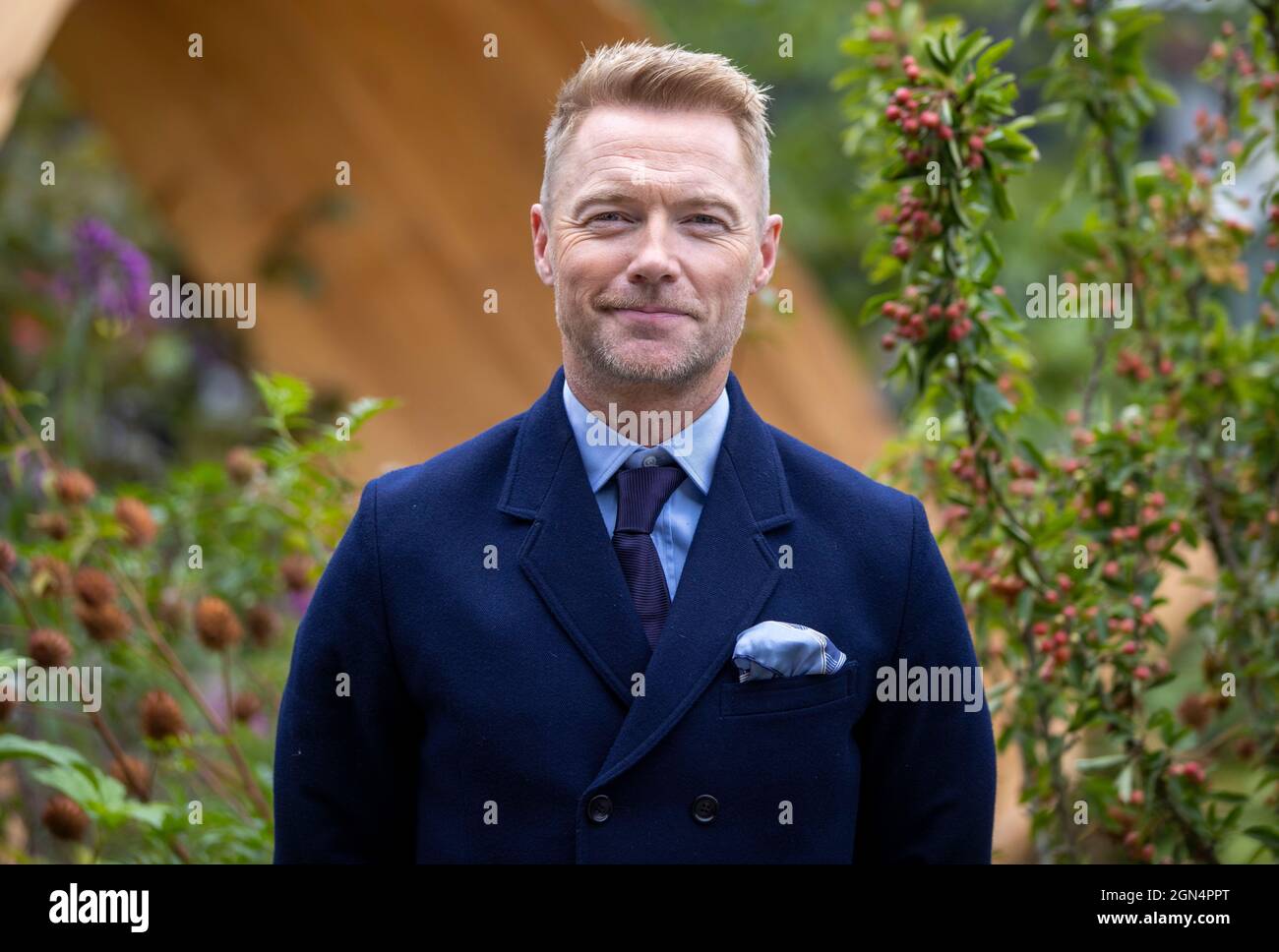 Ronan Keating,  Irish singer, songwriter, and television & radio presenter who currently hosts a breakfast show on Magic Radio at the RHS Chelsea Flow. Stock Photo