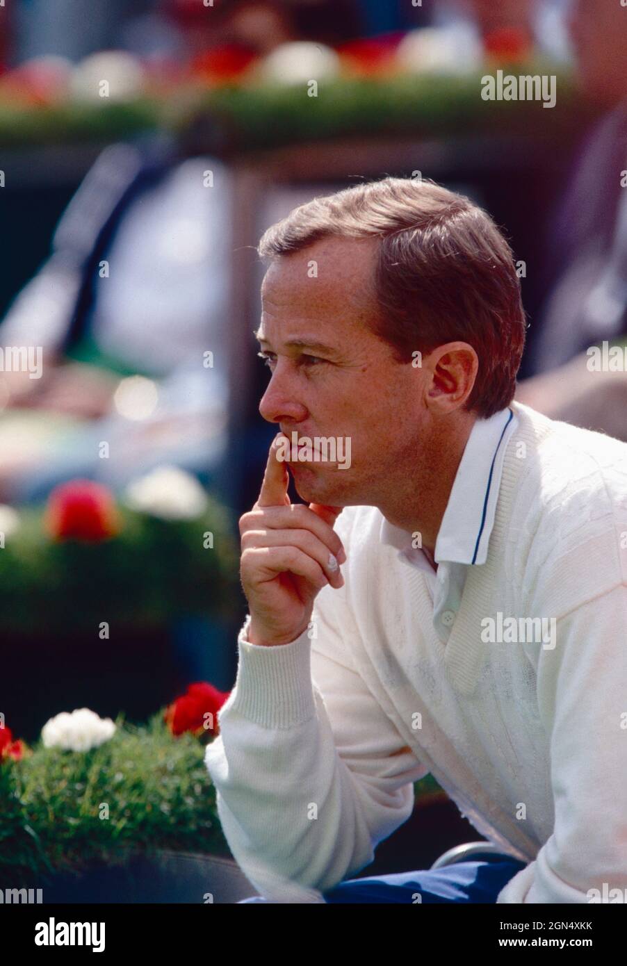 Australian tennis coach Bob Brett, 1980s Stock Photo