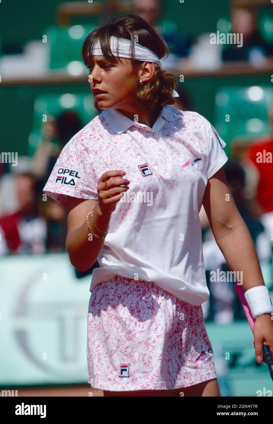 Belgian tennis player Sabine Appelmans, Roland Garros, France 1991 Stock  Photo - Alamy