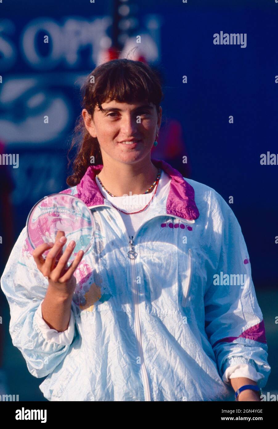 Italian tennis player Maria Francesca Bentivoglio, US Open 1993 Stock