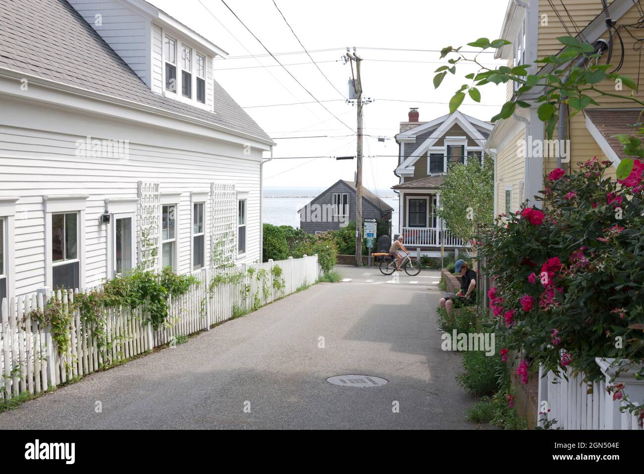 Dyer Street in Provincetown, Massachusetts. Stock Photo