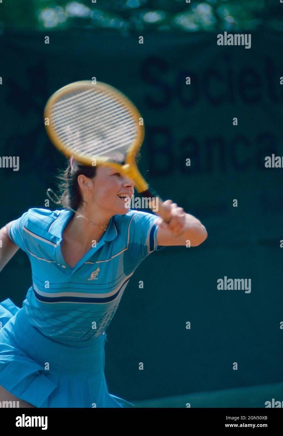 Czech tennis player Iva Budarova, Swiss Ladies Open 1984 Stock Photo