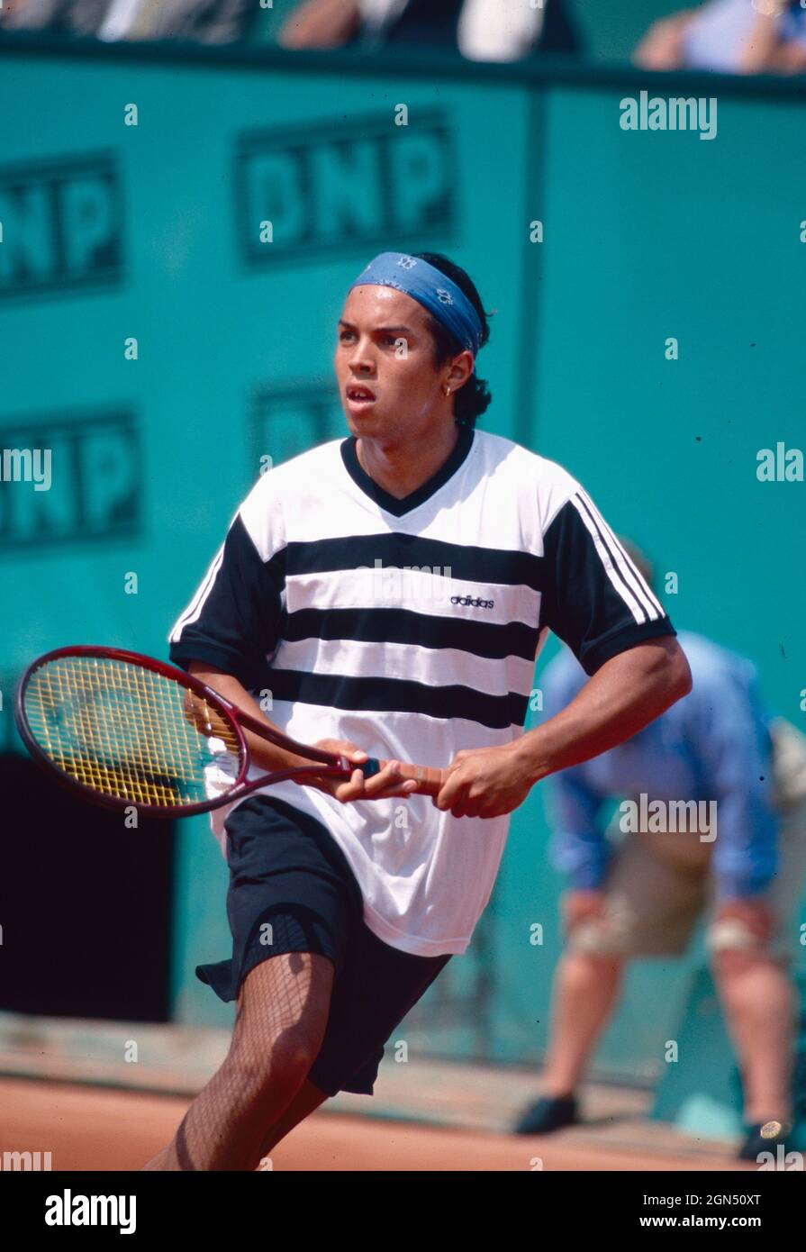 Moroccan tennis player Hicham Arazi, Roland Garros, France 1997 Stock ...