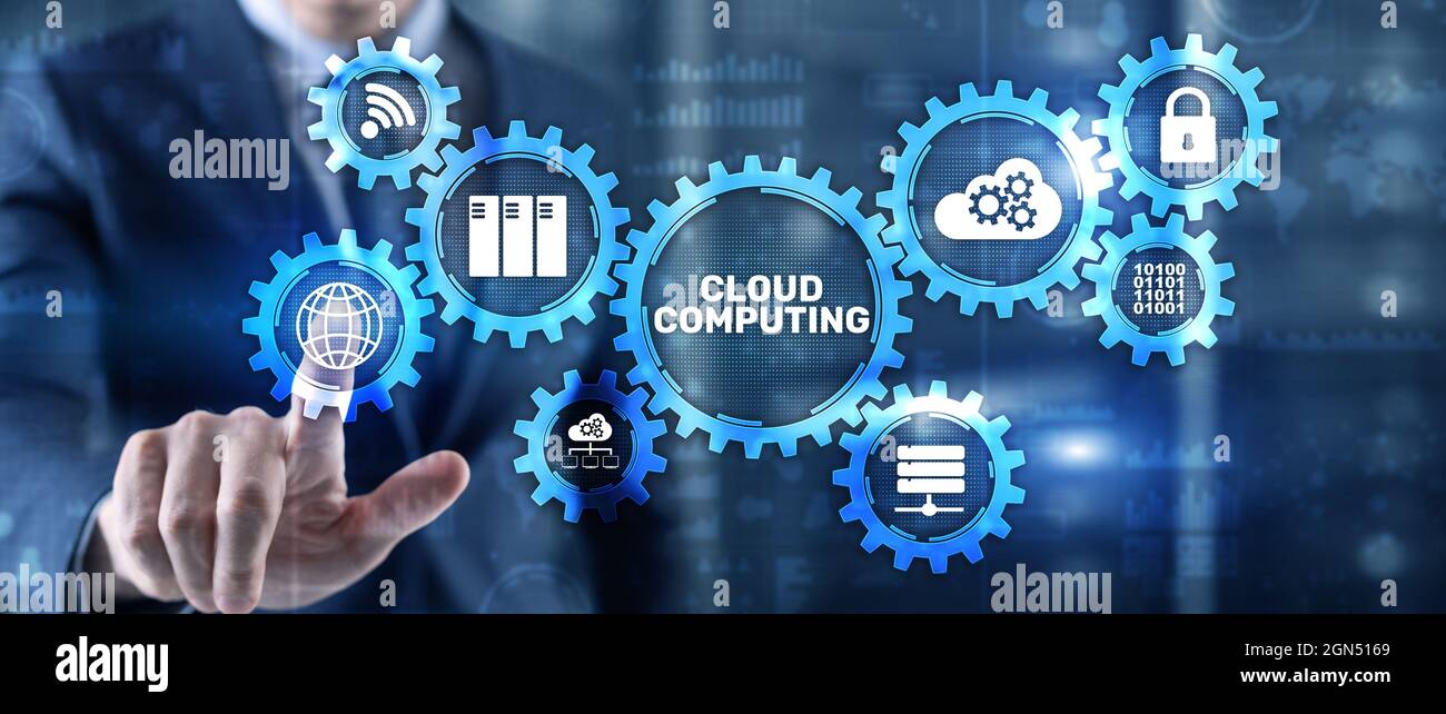 Cloud computing data storage software infrastructure. Mixed media Stock Photo Alamy