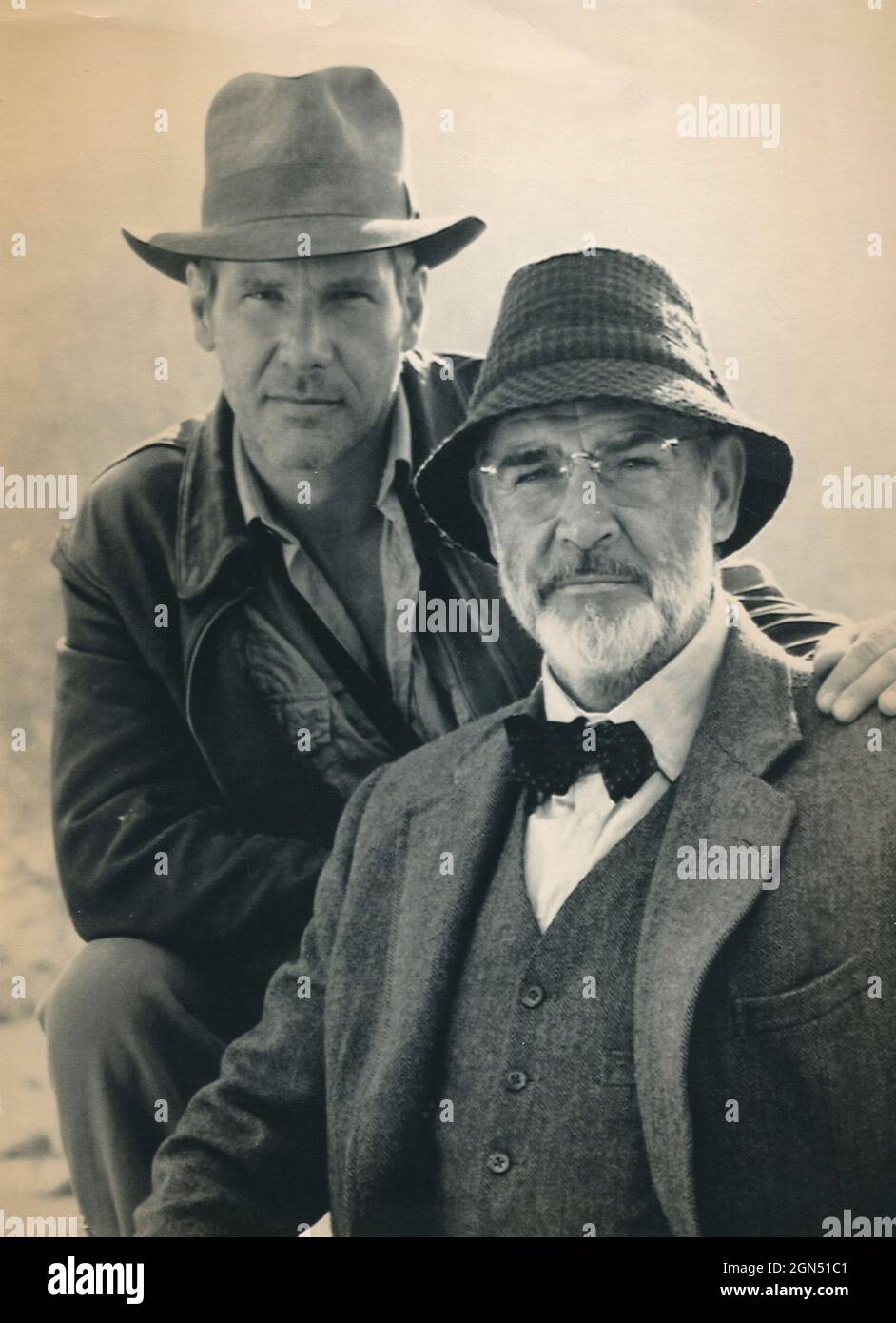 Scottish actor Sean Connery and American actor Harrison Ford in the
