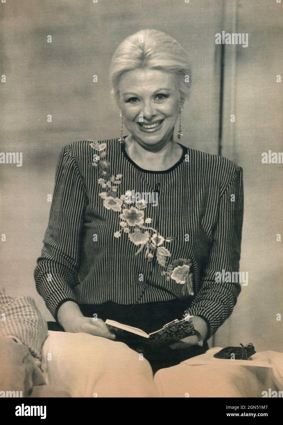 Italian TV host Sandra Milo, 1989 Stock Photo