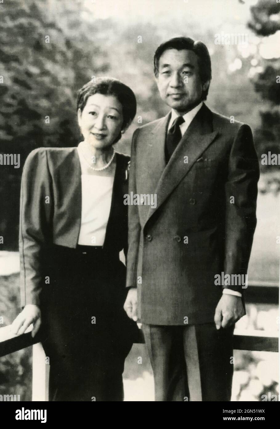 Japanese Emperor Akihito and Empress Michiko, 1989 Stock Photo