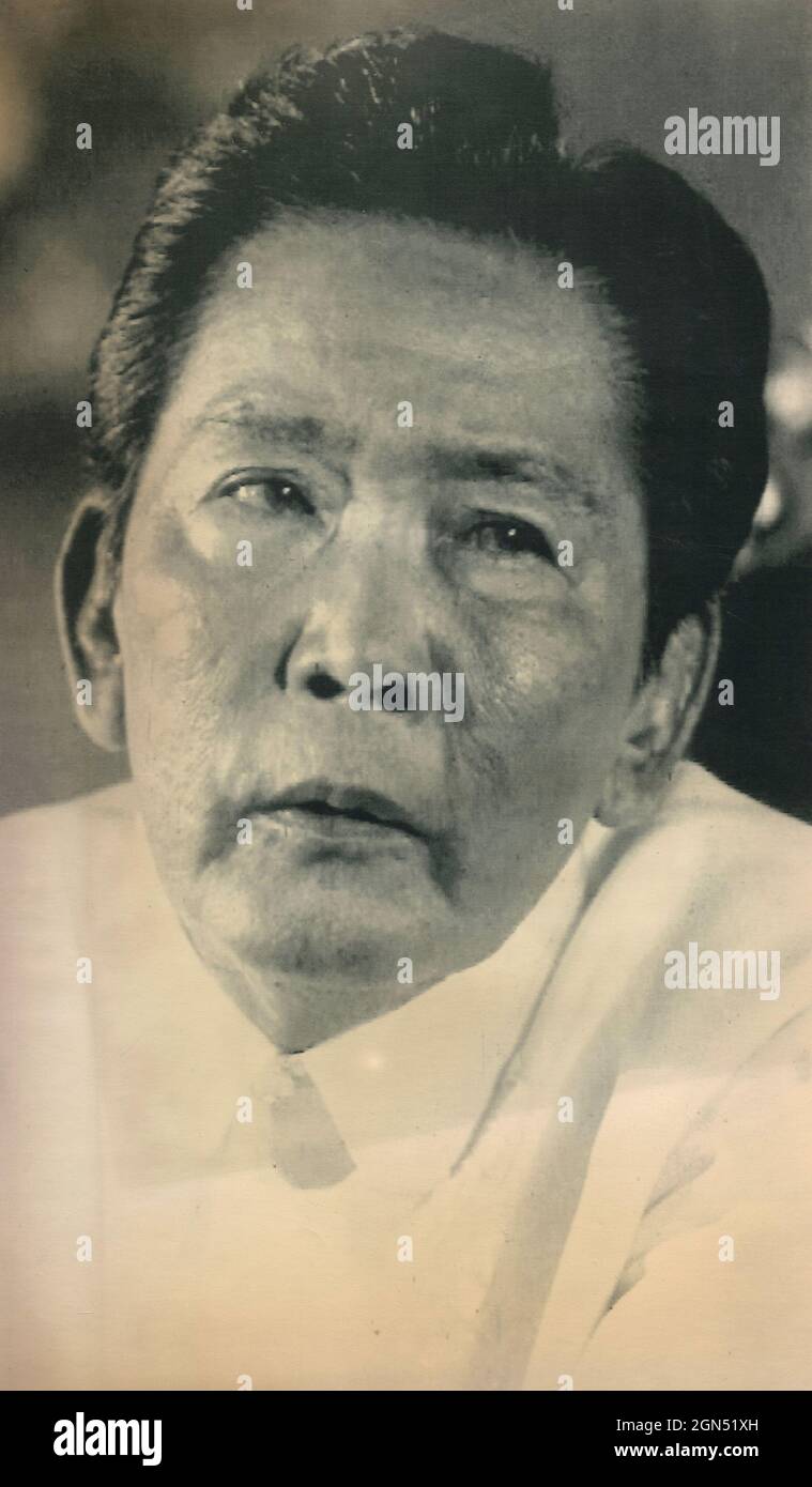 Philippine President Ferdinand Marcos, 1989 Stock Photo